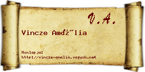 Vincze Amália névjegykártya