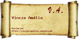 Vincze Amália névjegykártya